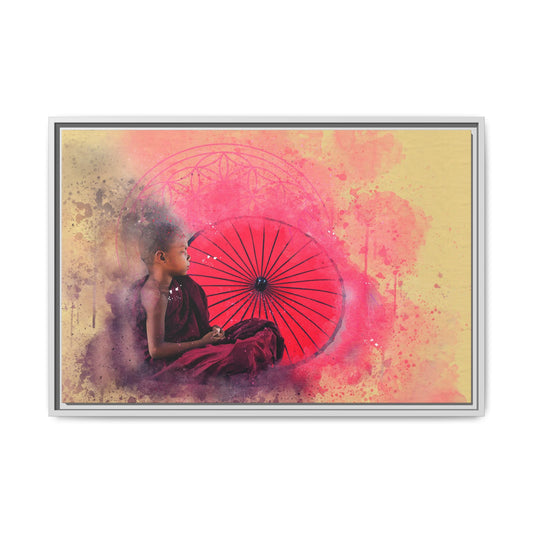 Canvas - "Little Buddha" with Flower of Life energy
