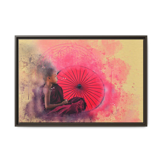 Canvas - "Little Buddha" with Flower of Life energy